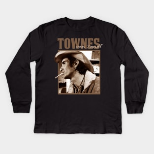 townes van zandt vintage Kids Long Sleeve T-Shirt